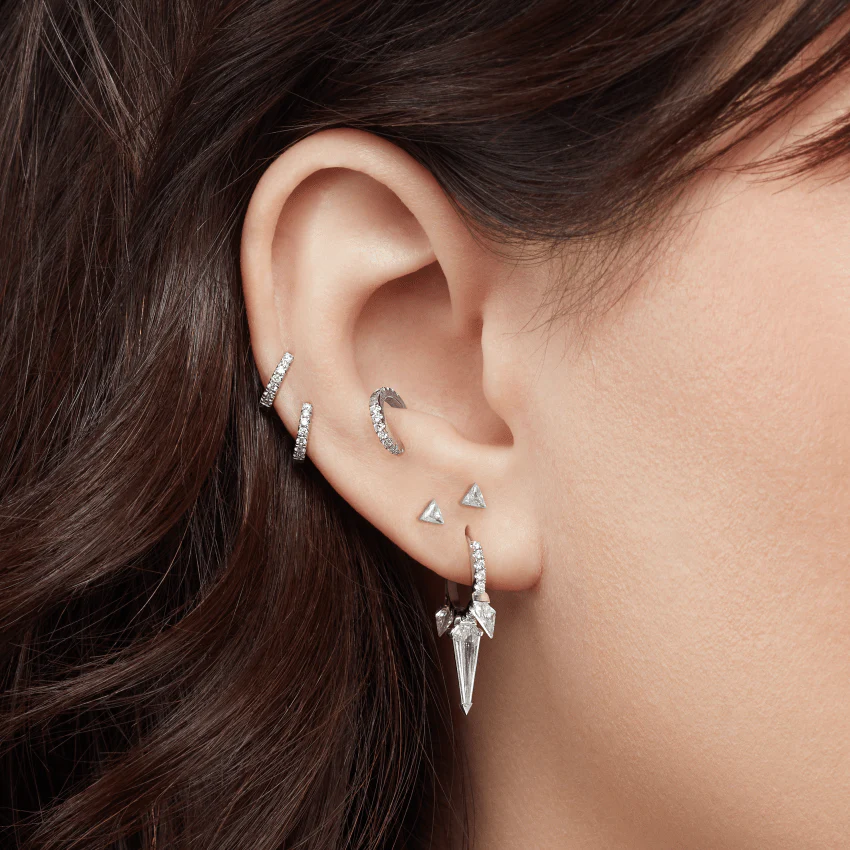 Diamond Eternity Hoop Earring - Image 35