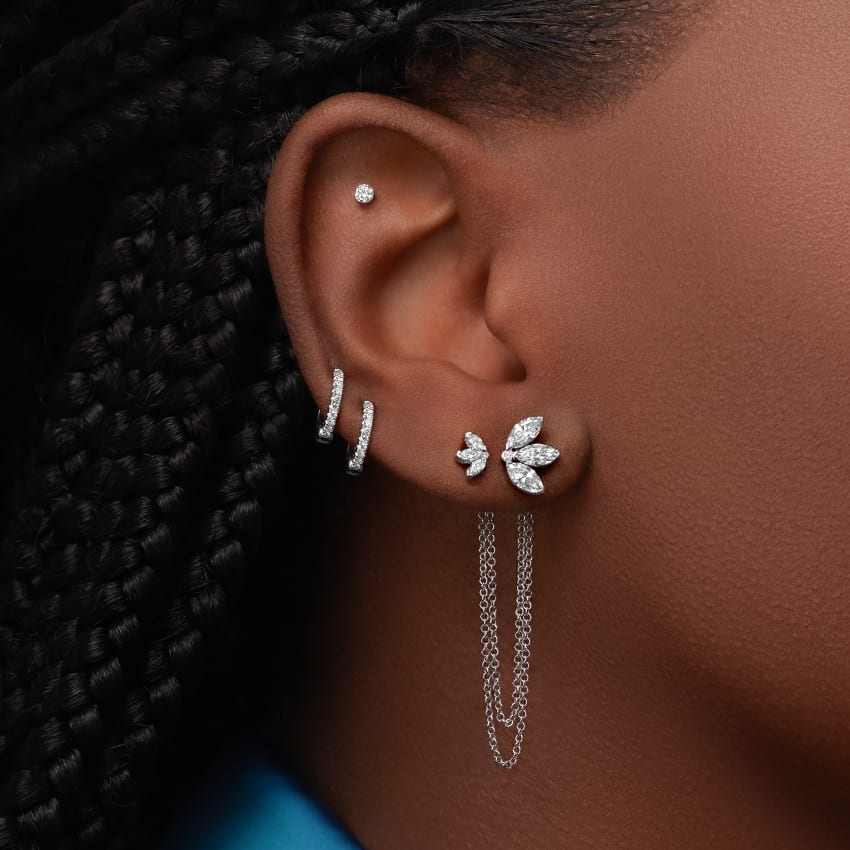 Diamond Eternity Tash Cuff Earring - Image 17