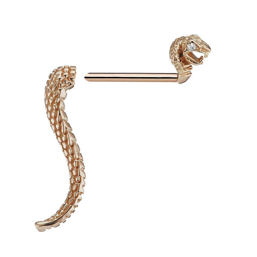 Diamond Eyes Diamond Hood Cobra Talon Traditional Earstud - Image 7