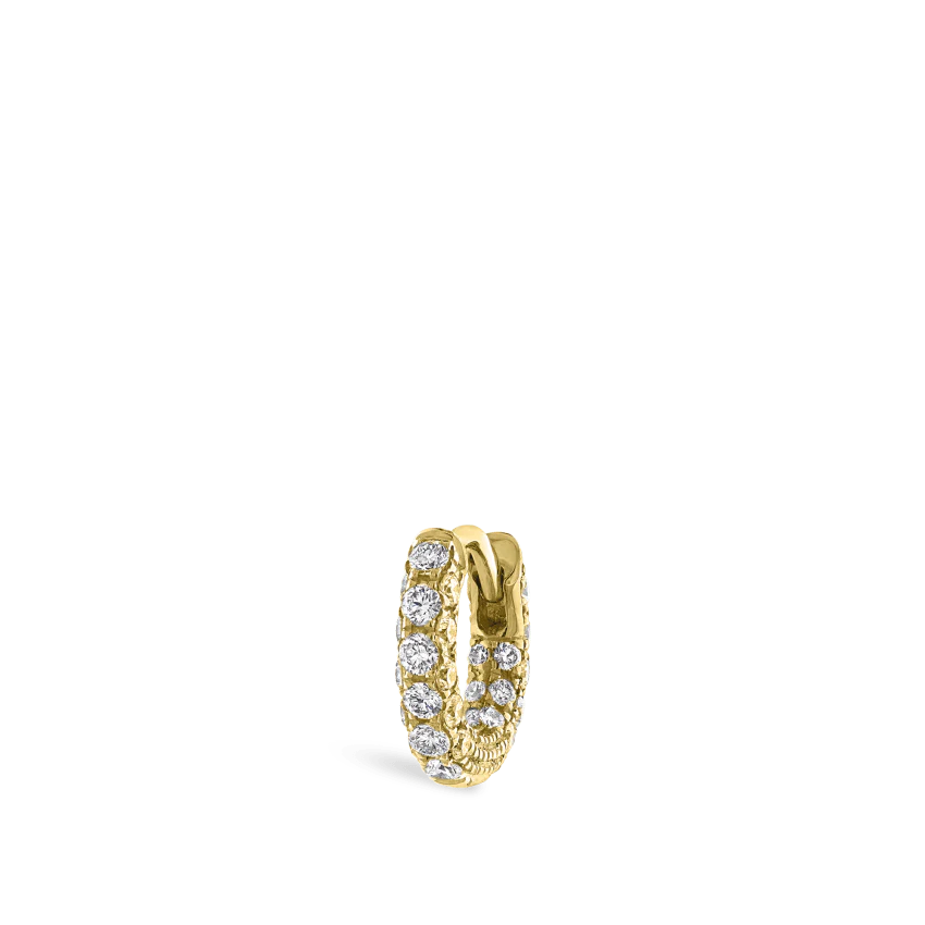 Diamond Five Row Pavé Hoop Earring (Bottom Hinge) - Image 22