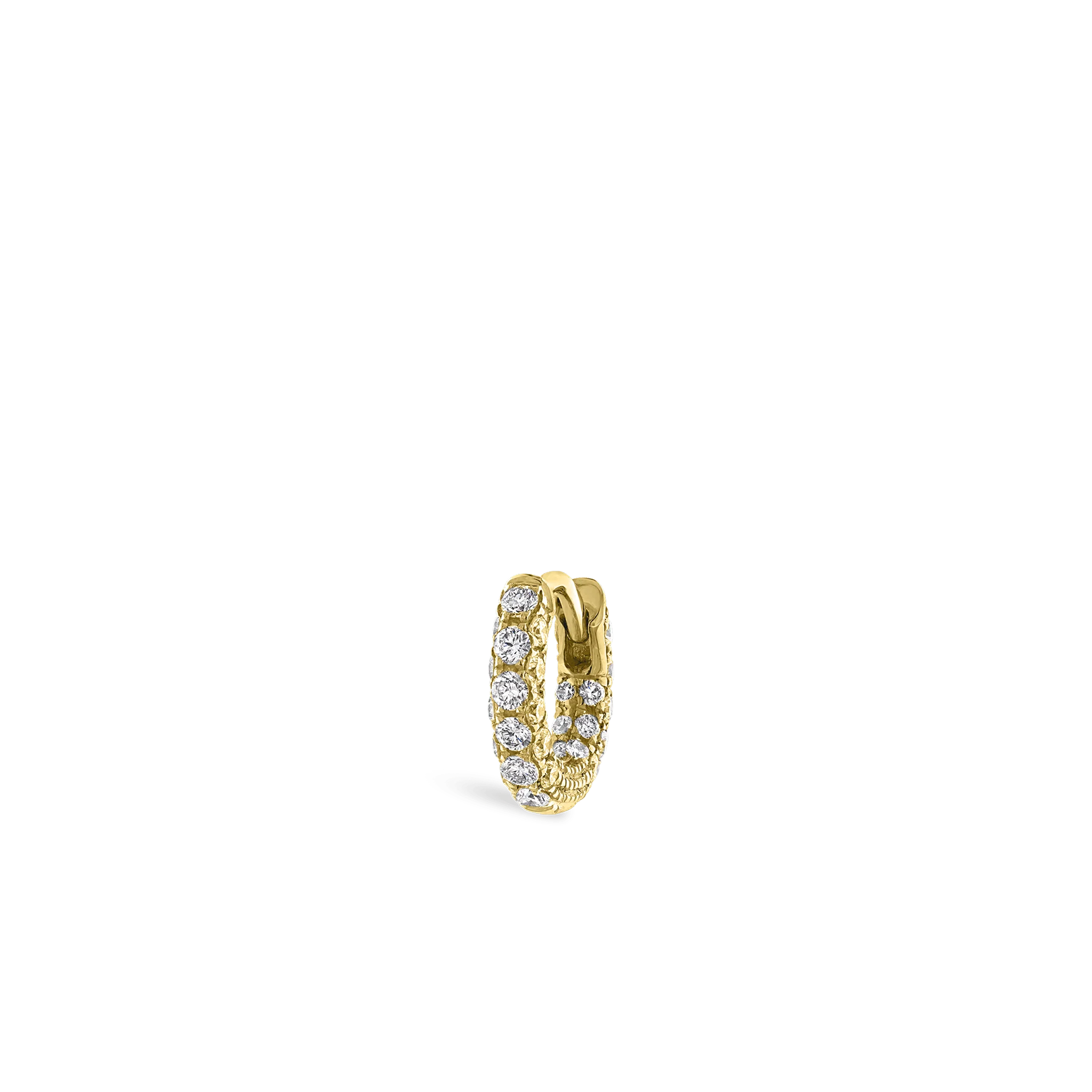 Diamond Five Row Pavé Hoop Earring (Bottom Hinge) - Image 64