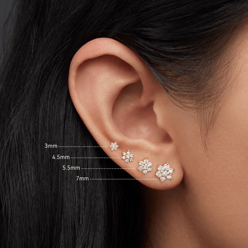 Diamond Flower Stud Earring - Image 31