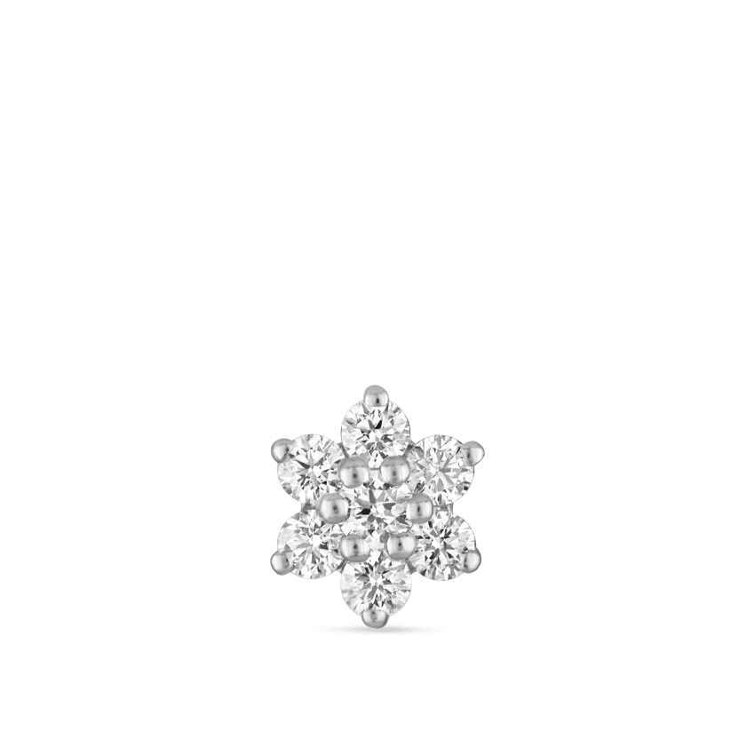 Diamond Flower Stud Earring - Image 9