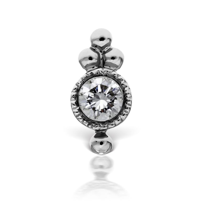 Diamond Four Ball Trinity Stud Earring - Image 3