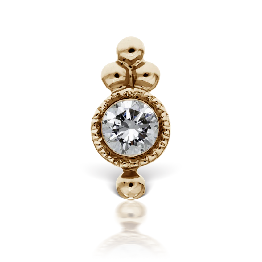 Diamond Four Ball Trinity Stud Earring - Image 6