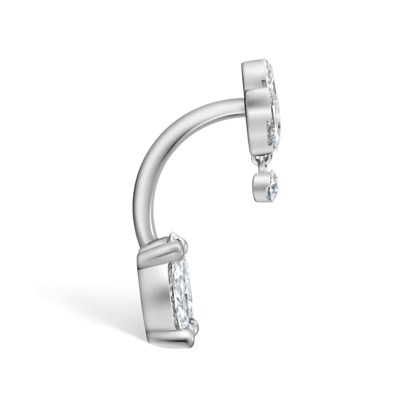 Diamond Lotus and Cluster Navel Barbell - Image 16