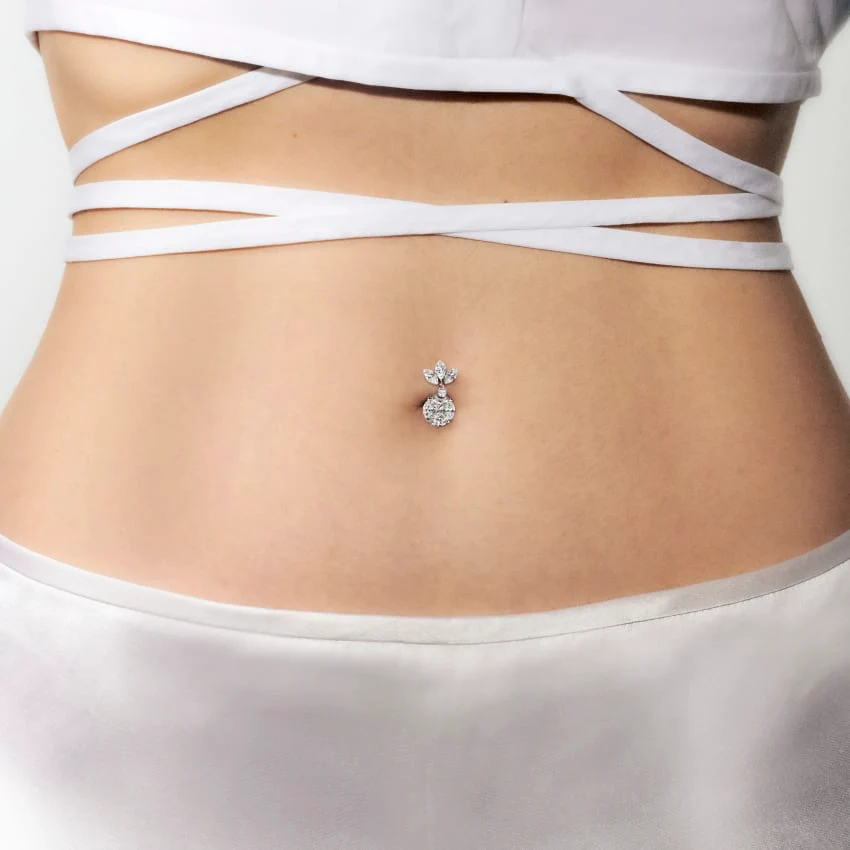 Diamond Lotus and Cluster Navel Barbell - Image 17