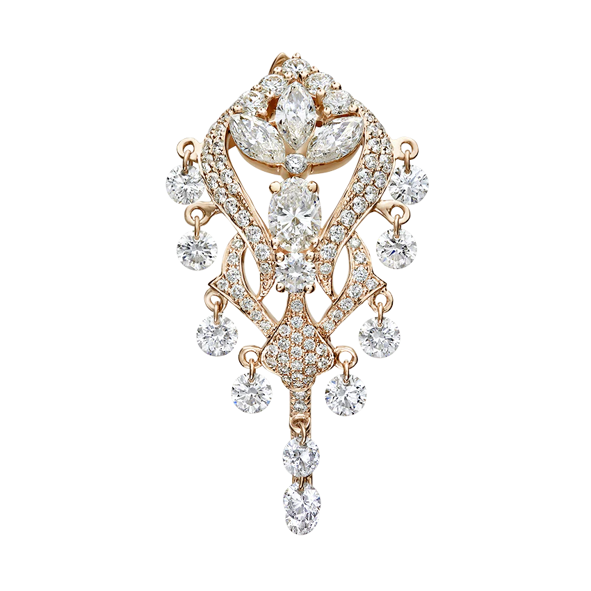 Diamond Lotus Cascade Hoop - Image 10