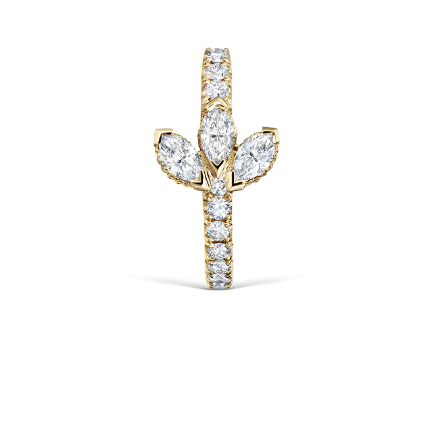Diamond Lotus Eternity Hoop Earring - Image 32