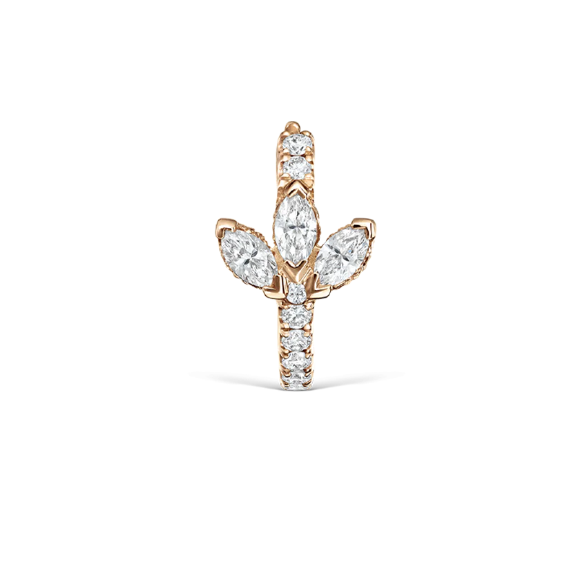 Diamond Lotus Eternity Hoop Earring - Image 42