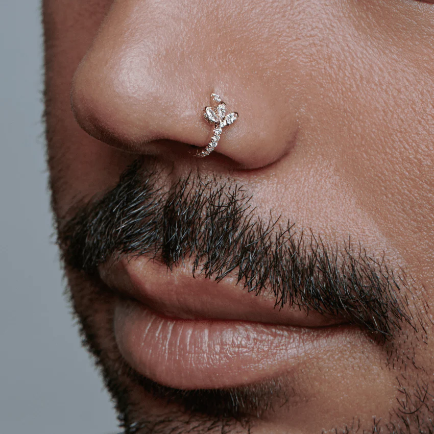 Diamond Lotus Eternity Hoop Earring - Image 44