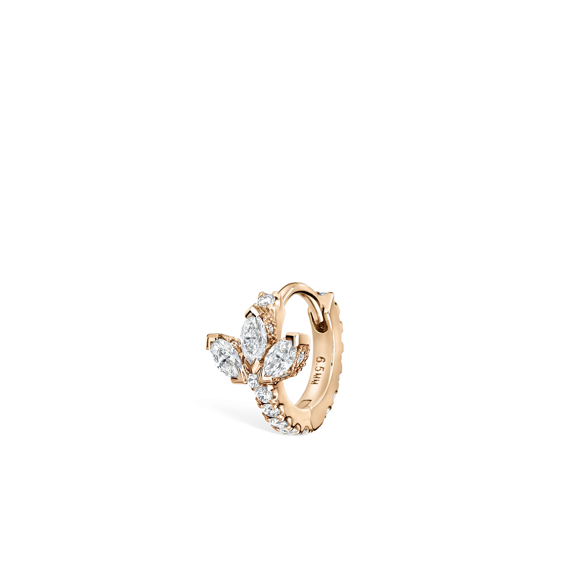 Diamond Lotus Eternity Hoop Earring - Image 53