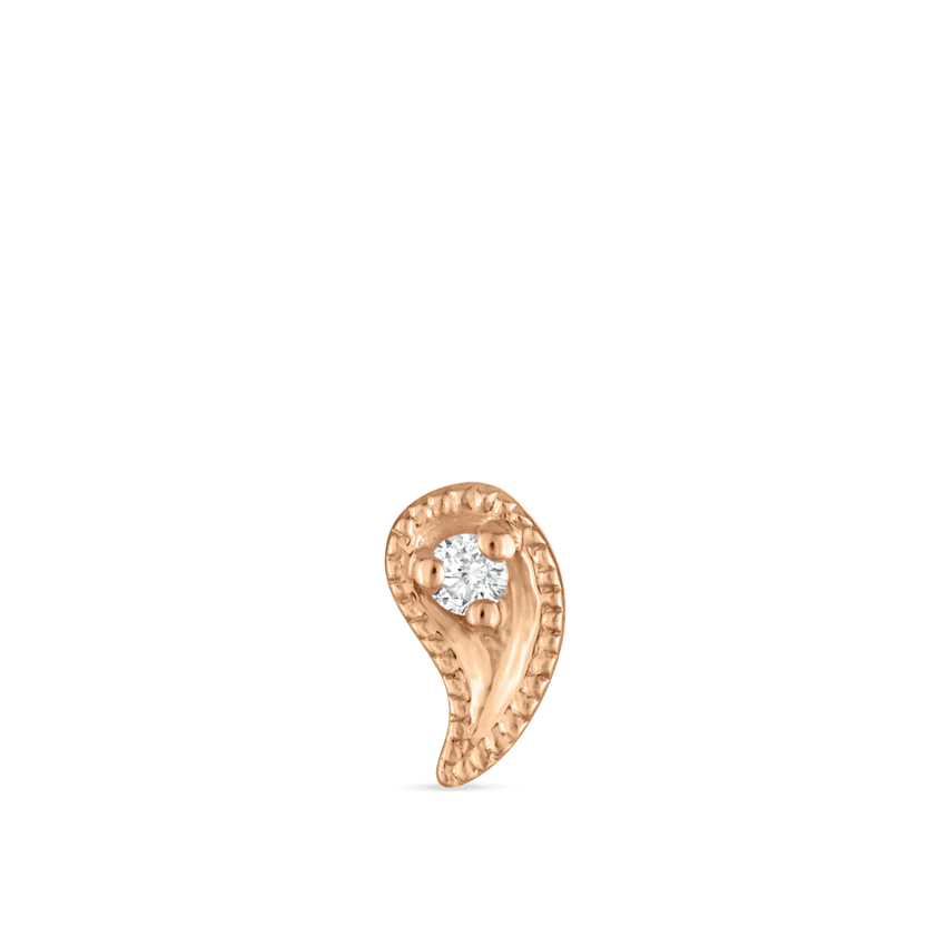 Diamond Paisley Threaded Stud Earring - Image 22