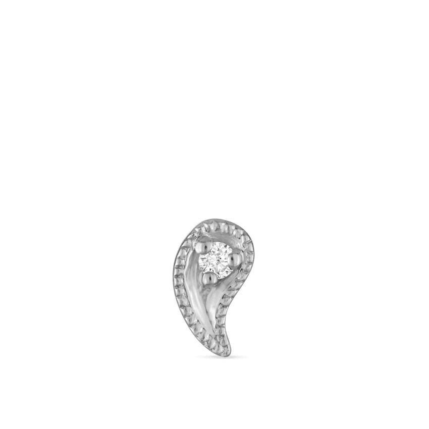 Diamond Paisley Stud Earring - Image 4
