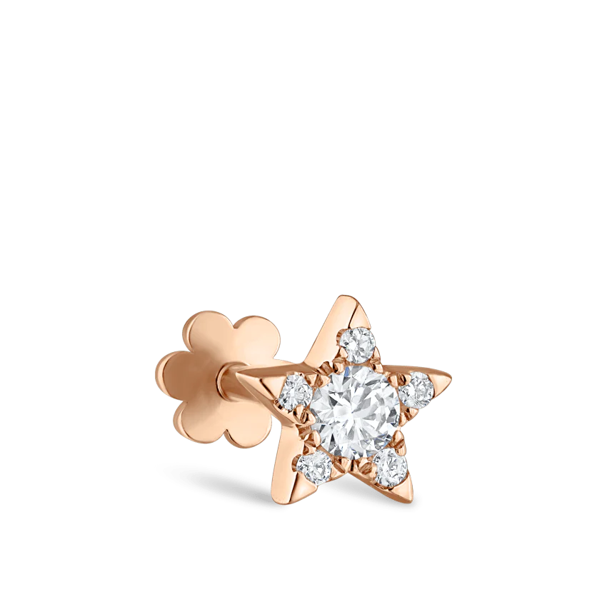 Diamond Star Threaded Stud Earring - Image 33