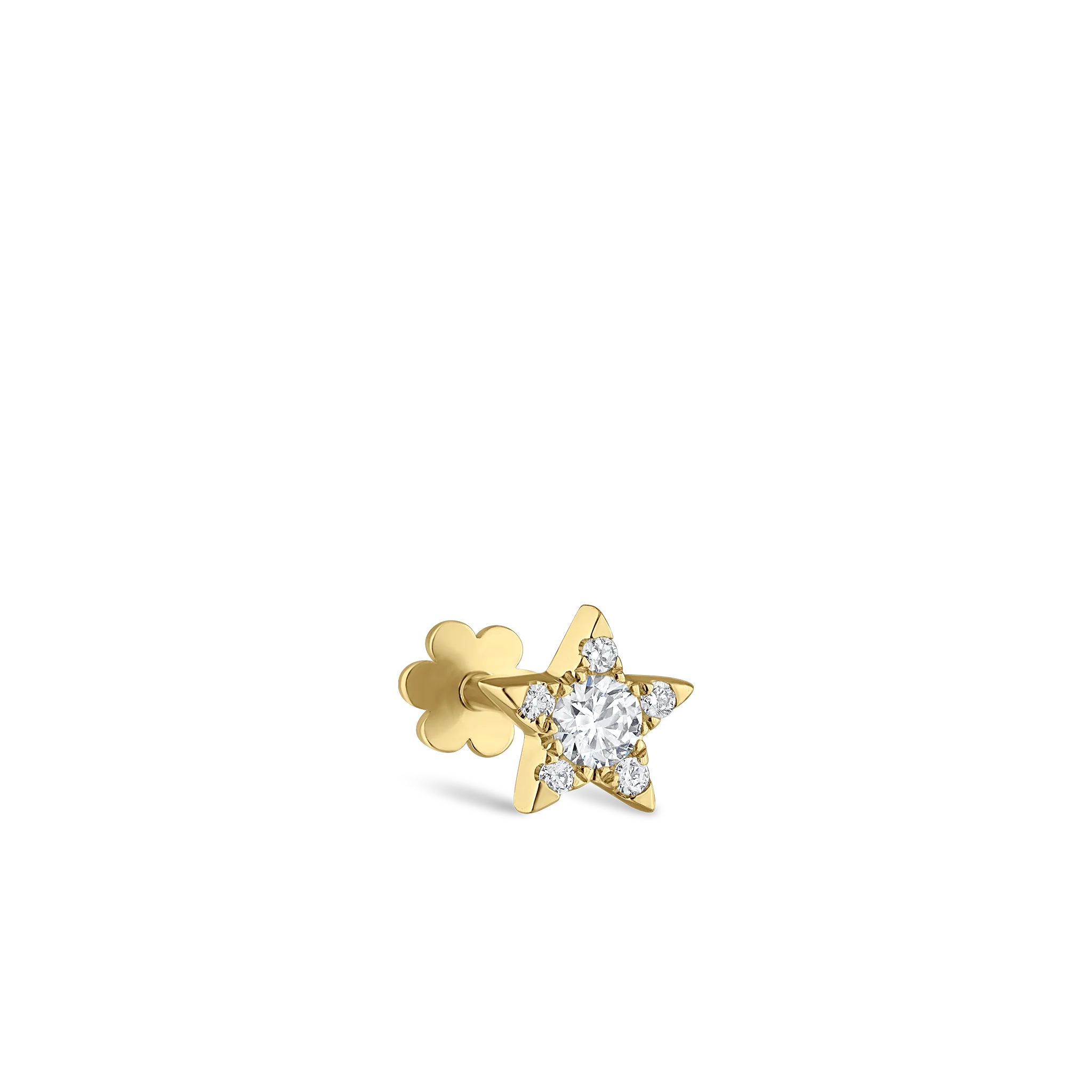 Diamond Star Threaded Stud Earring - Image 47