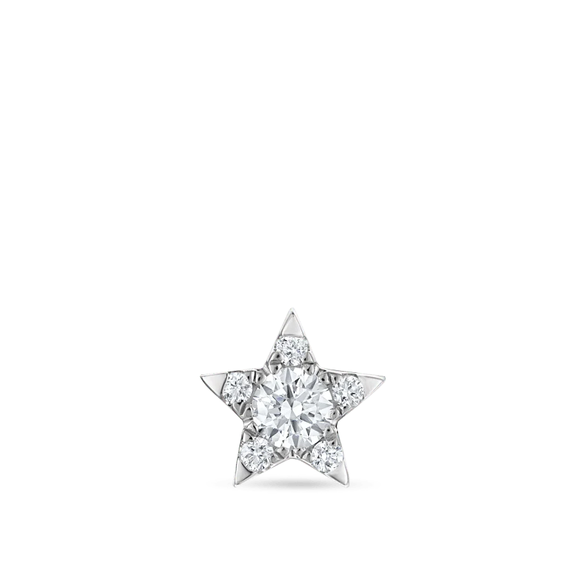 Diamond Star Threaded Stud Earring - Image 6