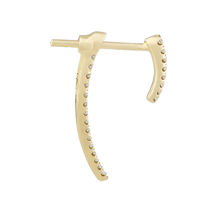 Diamond Talon Stud Earring - Image 7