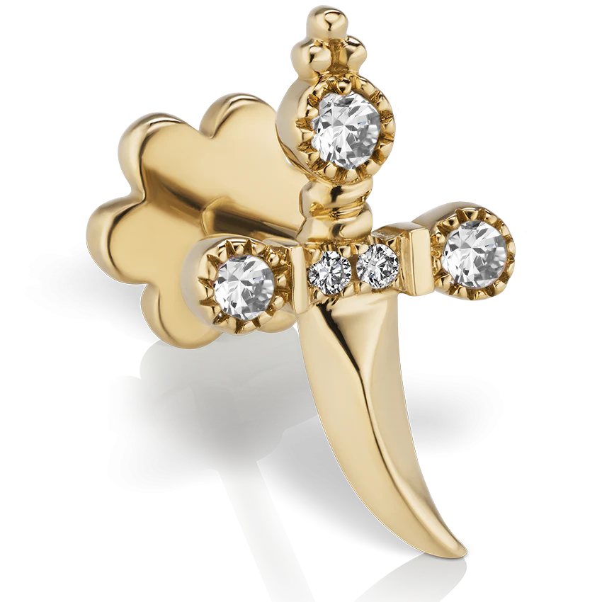 Diamond Trinity Hilt Dagger Threaded Stud - Image 5