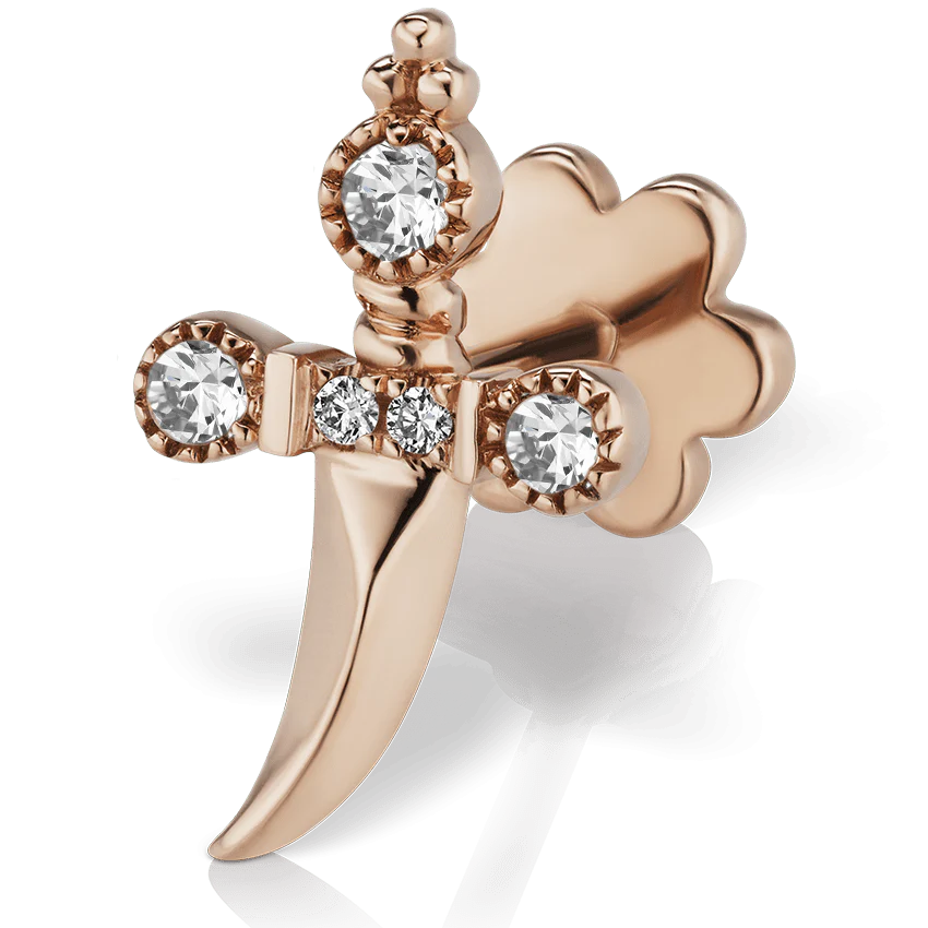 Diamond Trinity Hilt Dagger Threaded Stud - Image 6