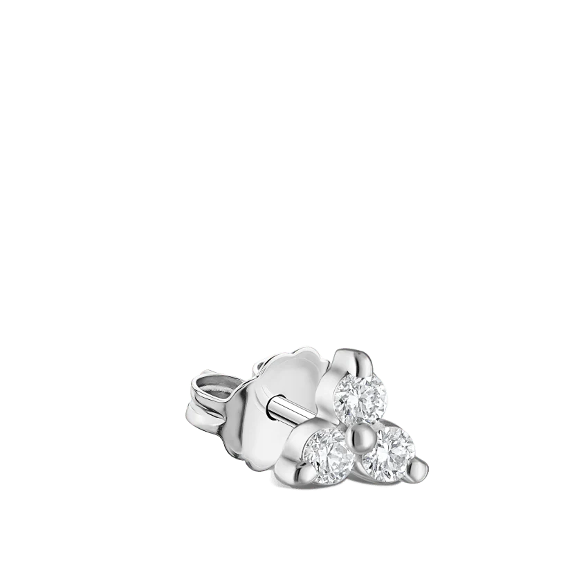 Diamond Trinity Stud Earring