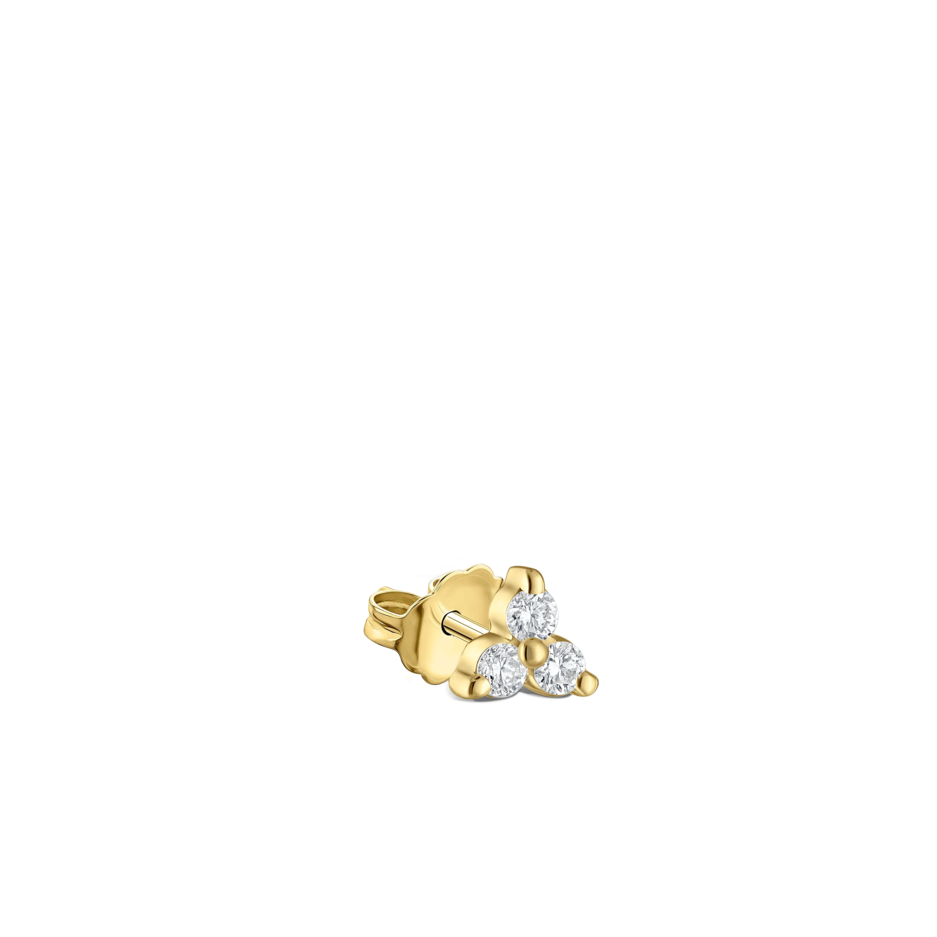 Diamond Trinity Stud Earring - Image 22