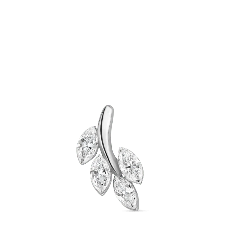 Diamond Vine Threaded Stud Earring - Image 11