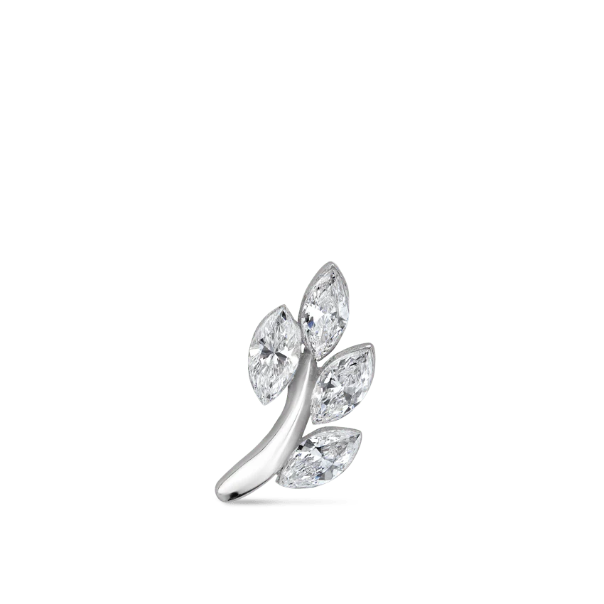 Diamond Vine Threaded Stud Earring - Image 13