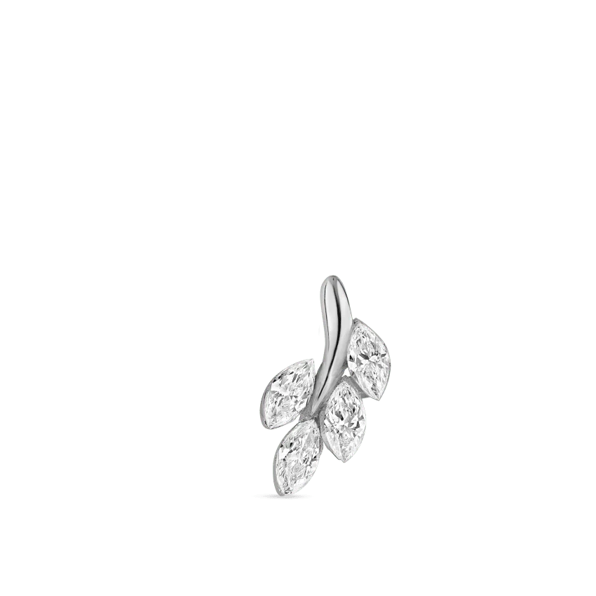 Diamond Vine Threaded Stud Earring - Image 17