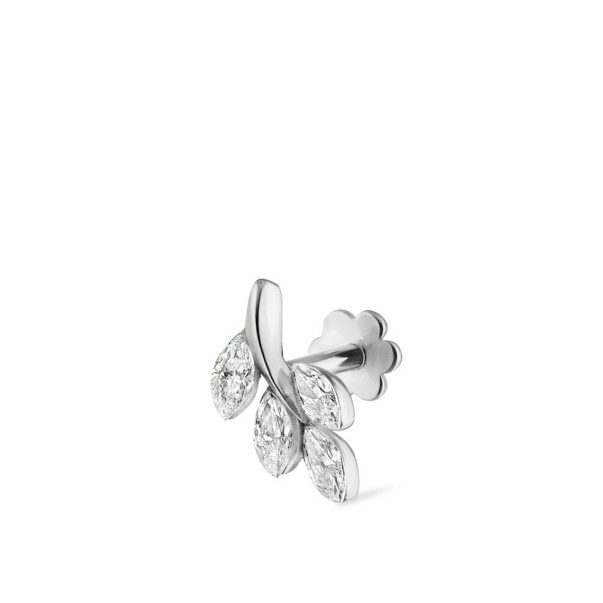 Diamond Vine Threaded Stud Earring - Image 24