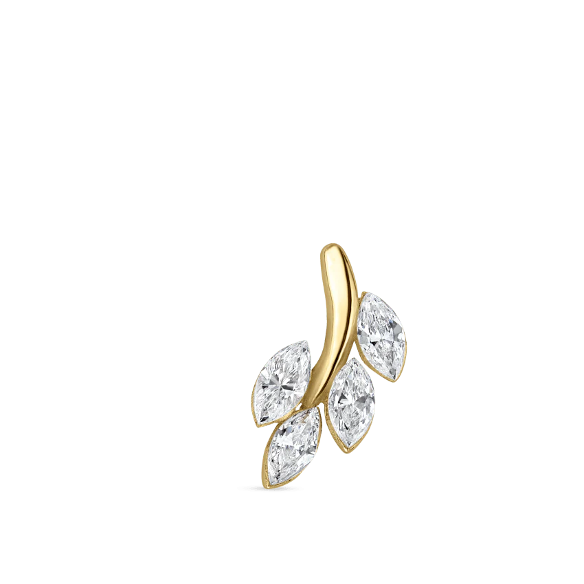 Diamond Vine Threaded Stud Earring - Image 33