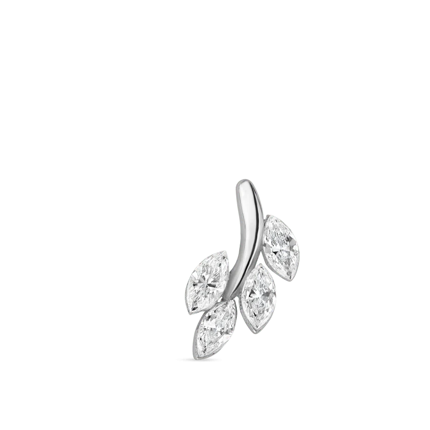 Diamond Vine Threaded Stud Earring - Image 4