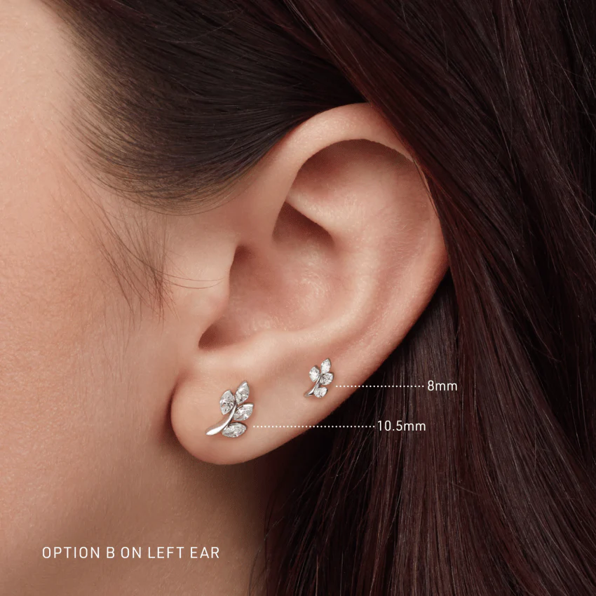 Diamond Vine Threaded Stud Earring - Image 44