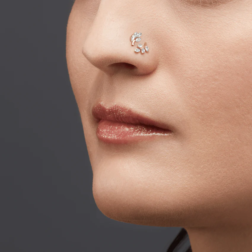 Diamond Vine Threaded Stud Earring - Image 51