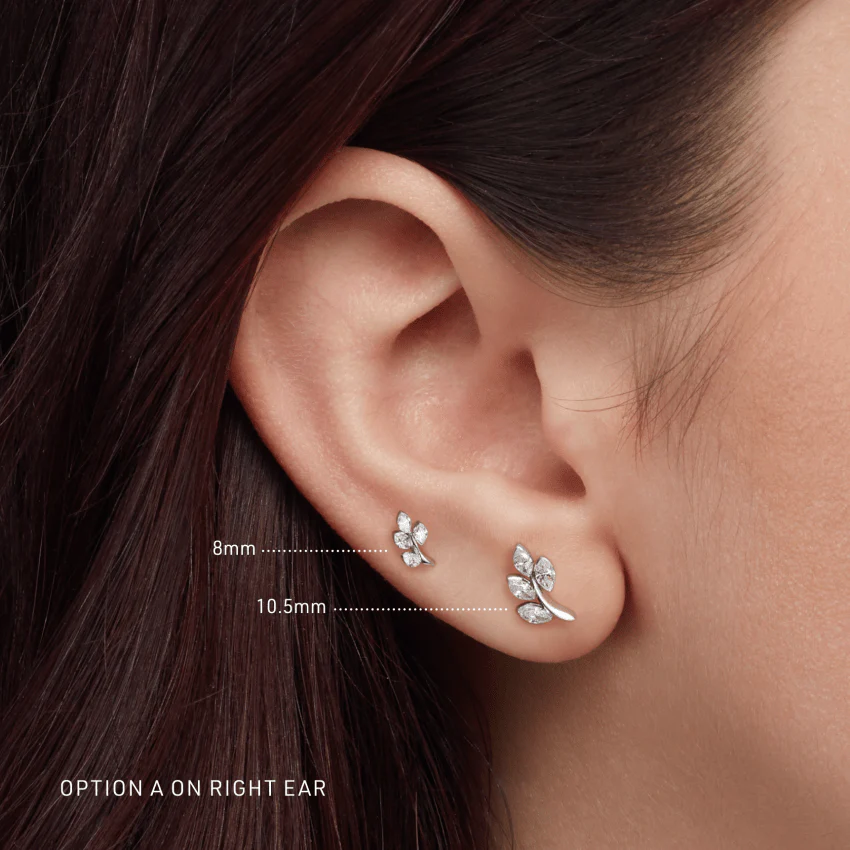 Diamond Vine Threaded Stud Earring - Image 52