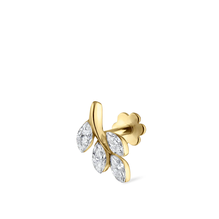 Diamond Vine Threaded Stud Earring - Image 54