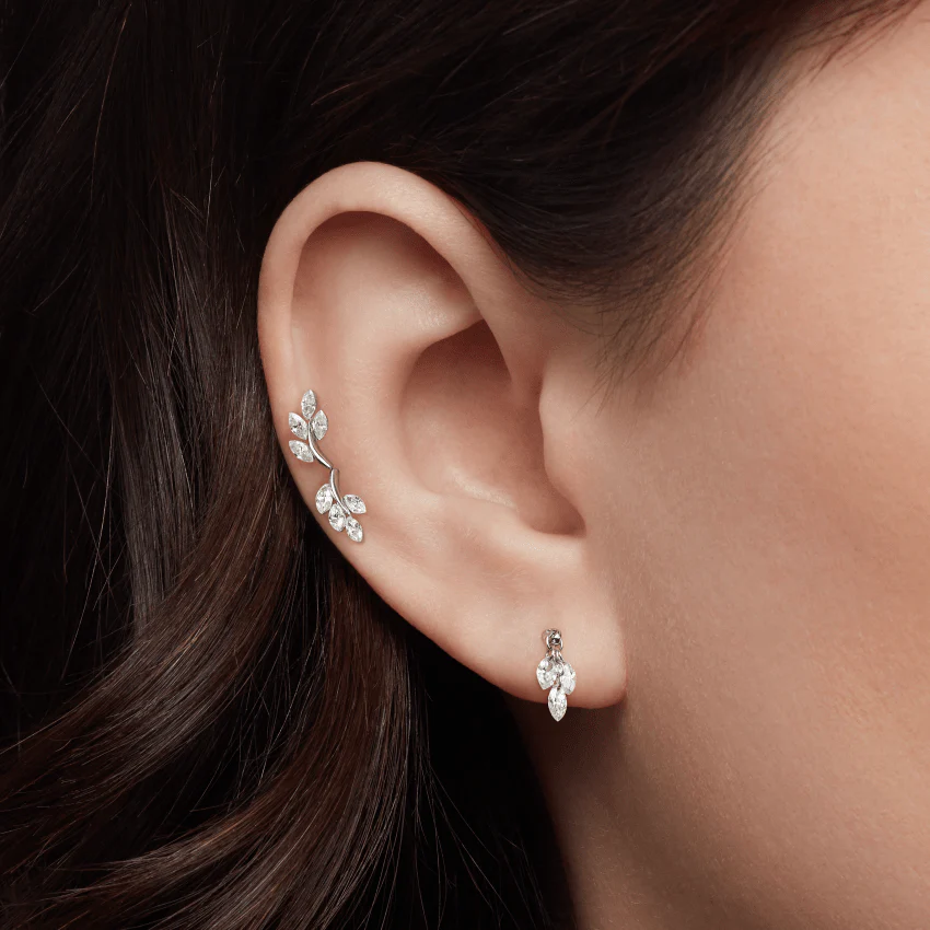 Diamond Vine Threaded Stud Earring - Image 58