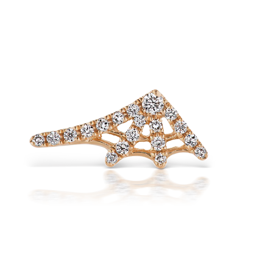 Diamond Web Stud Earring - Image 12