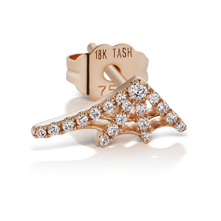 Diamond Web Stud Earring - Image 13