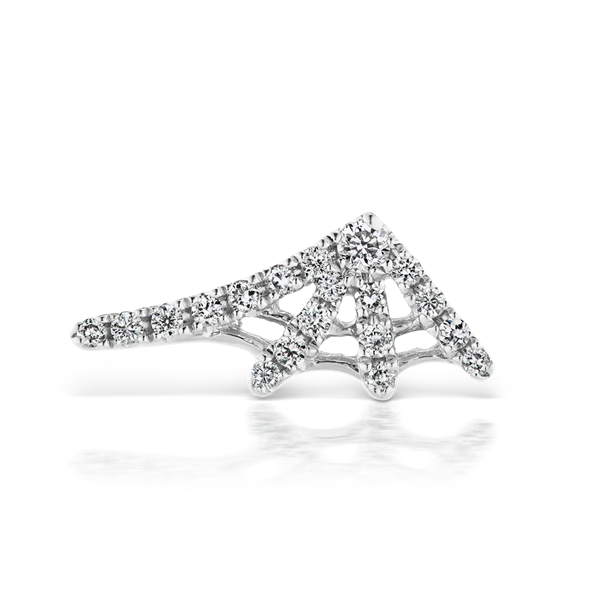 Diamond Web Stud Earring - Image 3
