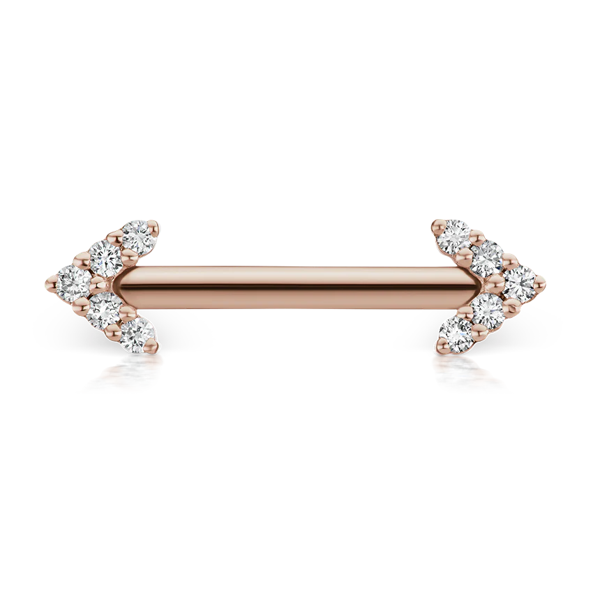 Double Diamond Arrow Nipple Barbell - Image 124