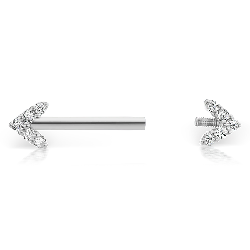 Double Diamond Arrow Nipple Barbell - Image 13