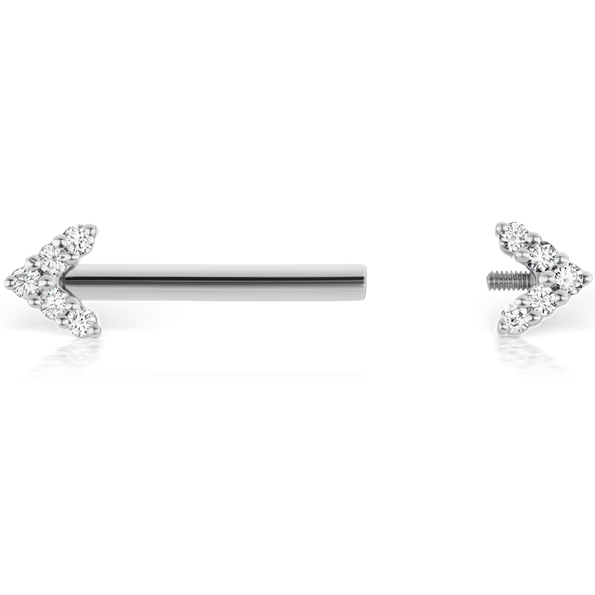Double Diamond Arrow Nipple Barbell - Image 33