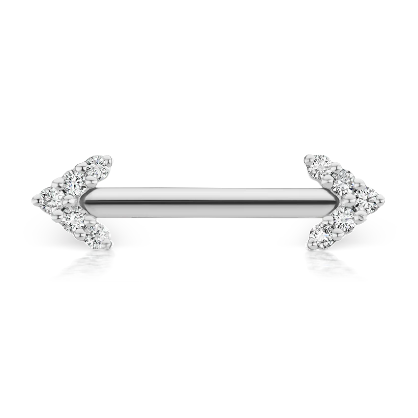 Double Diamond Arrow Nipple Barbell - Image 44