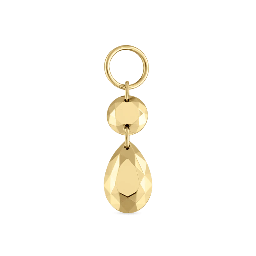Double Faceted Gold Charm - Image 5