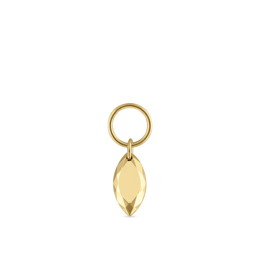 Faceted Gold Marquise Charm - Image 20