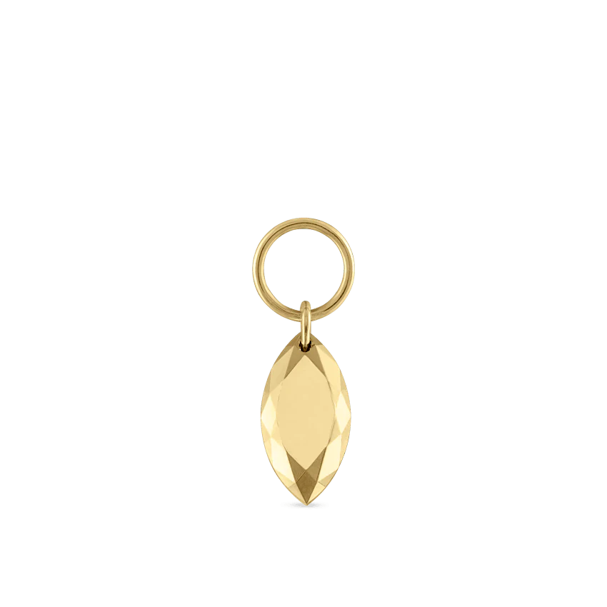 Faceted Gold Marquise Charm - Image 23