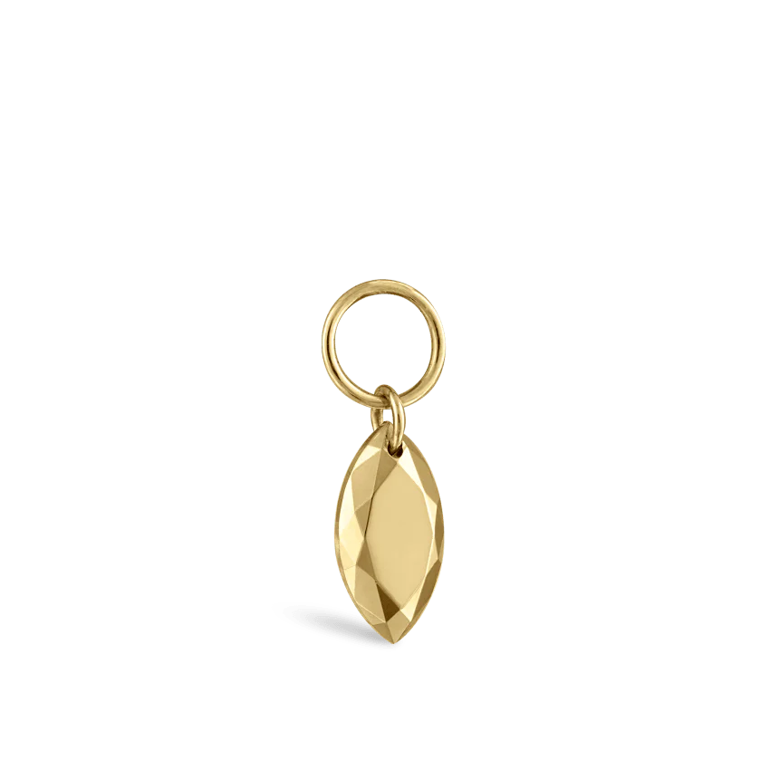 Faceted Gold Marquise Charm - Image 24