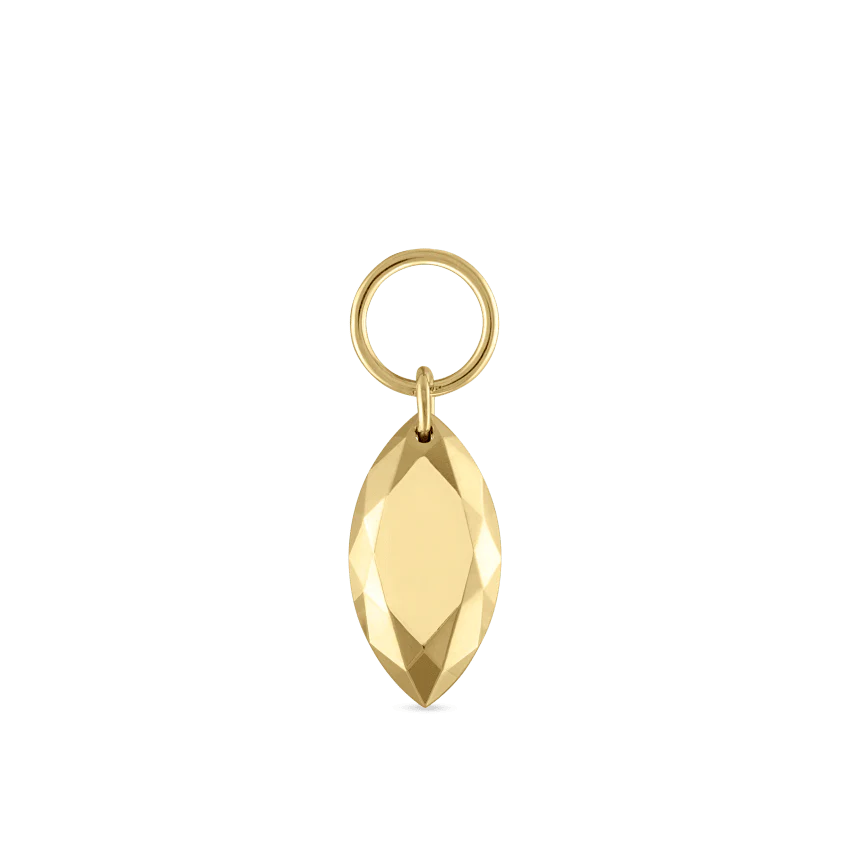 Faceted Gold Marquise Charm - Image 26