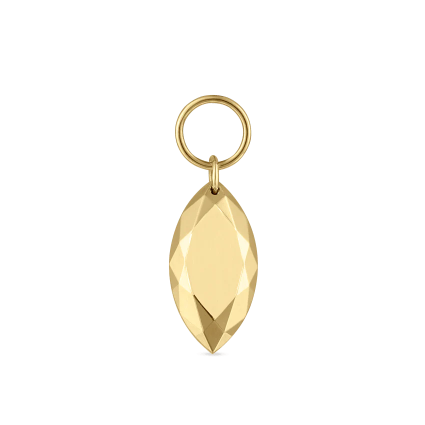 Faceted Gold Marquise Charm - Image 29